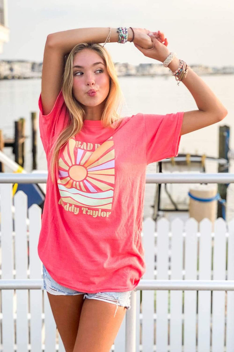 Maddy Taylor 'No Bad Days' Coral T-Shirt – thesill2bn.com