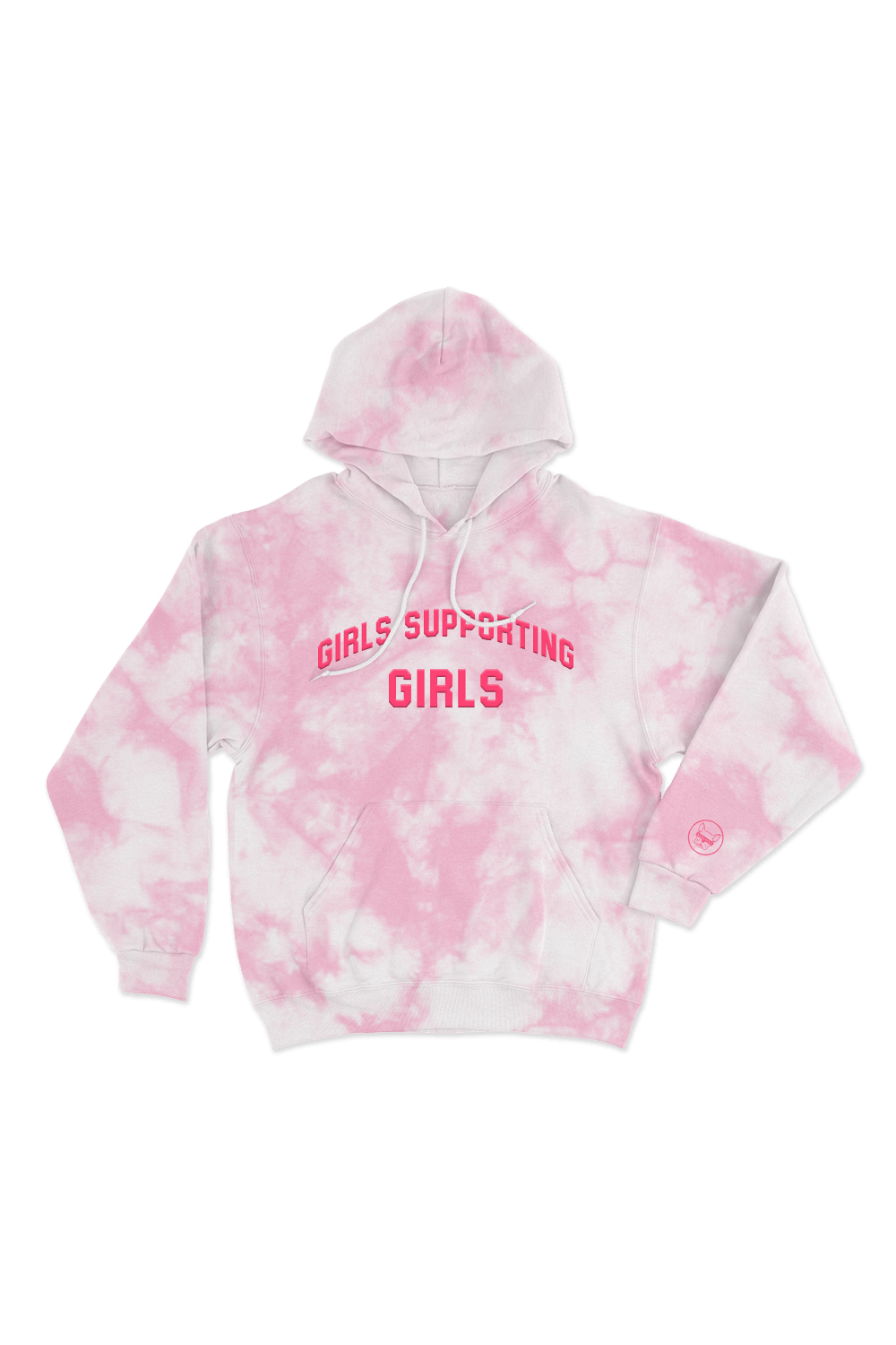 Adelaine Morin Girls Supporting Girl s Pastel Pink Tie Dye Hoodie