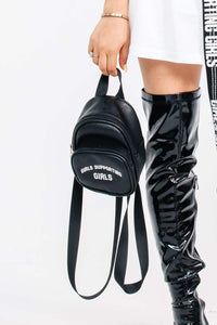 Girls Supporting Girls Black Mini Backpack
