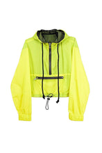 Load image into Gallery viewer, Liane V: Exclusive Neon Windbreaker Cropped Hoodie
